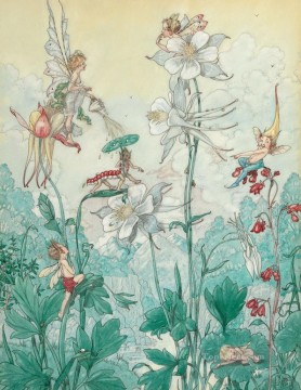 For Kids Painting - little fairies in flowers for kid